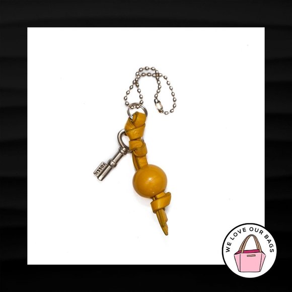 Fossil Accessories Fossil Silver Key Yellow Leather Bead Chain Key